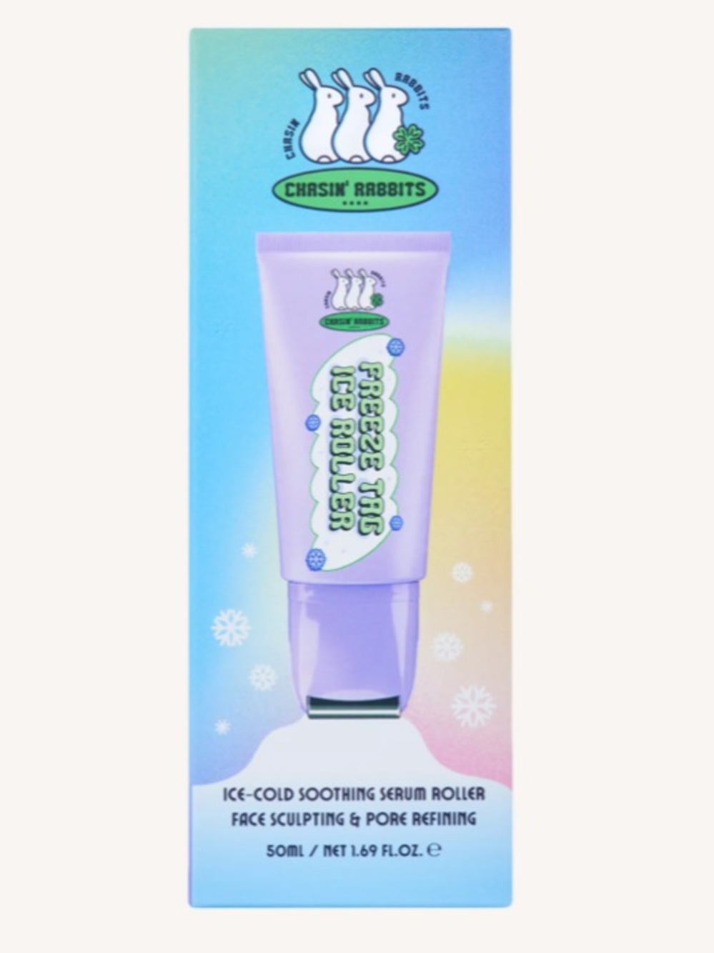 Chasin’ Rabbits Freeze Tag Ice Roller K Beauty Vegan Face Serum Skincare NEW NIB